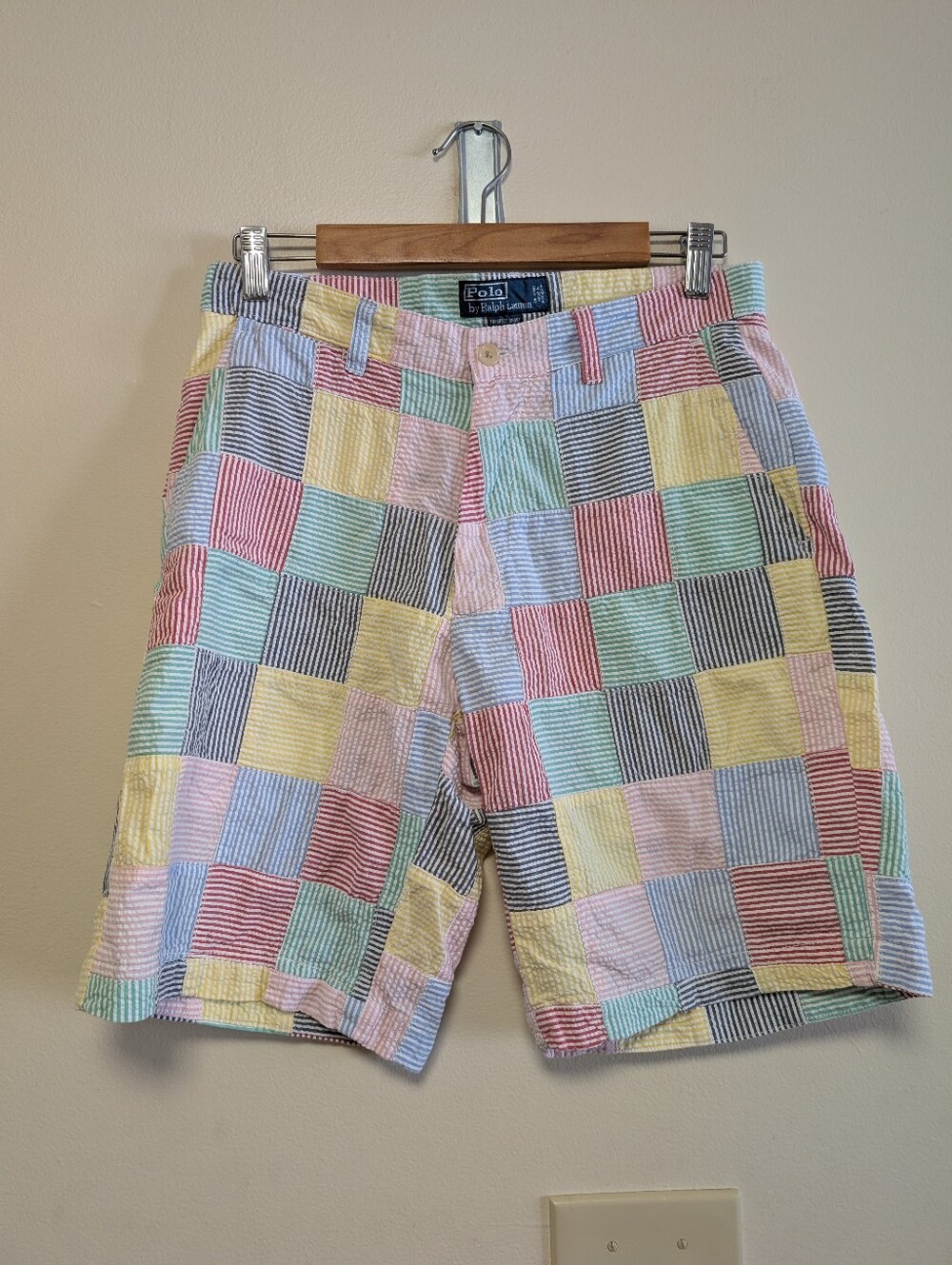 Polo Ralph Lauren Prospect Shorts Men’s 30 Patchwork Seersucker Preppy